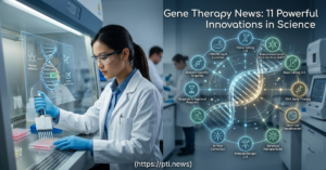 Scientist conducting gene therapy research in a laboratory