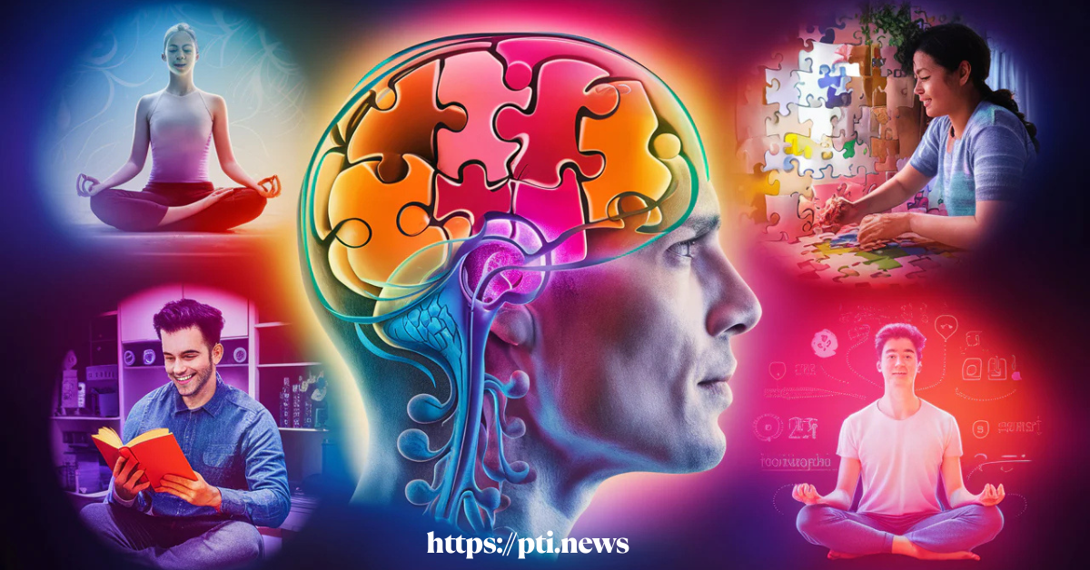 Person performing mindfulness and cognitive exercises