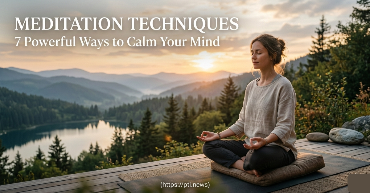 Person practicing meditation techniques in a peaceful setting