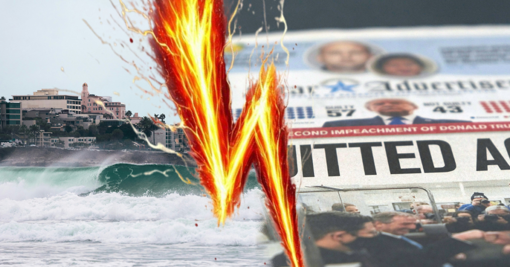 Digital news playstand showing trending headlines on screen