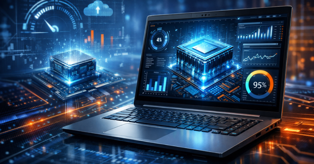 Lenovo laptop displaying performance optimization settings